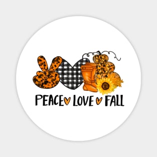 Peace Love Halloween Magnet